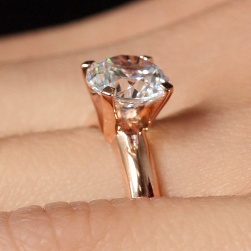 Serafina's Engagement Ring - Rose Gold Plated - Round Cut CZ 925 Sterling Silver, 1.25 Carat ( Emitations ring ) รูปที่ 7