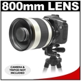 Rokinon 800mm f/8.0 Multi-Coated Mirror Lens for Canon EOS Rebel XSi, XS, XTi, XT, T1i, 5D, 30D, 40D & 50D Digital SLR Cameras ( Rokinon Len )