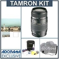 Tamron 70-300mm f/4-5.6 Di LD 1:2 AF Macro Canon EOS Mount Lens Kit, - 6 Year USA Warranty - with Tiffen 62mm UV Filter, Lens Cap Leash, Professional Lens Cleaning Kit ( Tamron Len )