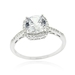 รูปย่อ Sterling Silver CZ Square Bridal Engagement Ring ( SilverSpeck.com ring ) รูปที่2