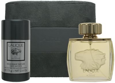 Lalique Pour Homme Leo by Lalique 2 Piece Set Includes: 2.5 oz Eau de Parfum Spray + 2.6 oz Alcohol Free Perfumed Deodorant Stick ( Men's Fragance Set) รูปที่ 1