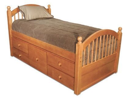 Spindle Twin Captain's Bed by Tradewins - Natural Wood (AM-MR-C20)  รูปที่ 1