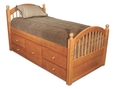 Spindle Twin Captain's Bed by Tradewins - Natural Wood (AM-MR-C20) 