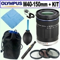 Olympus ED M40-150mm f4.0-5.6 Telephoto Lens For Olympus Micro Four Thirds System + Deluxe Accessory Kit ( Olympus Len )