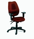 Burgundy Fabric Ergonomic High-Back Multi-Function Office Task Chair 