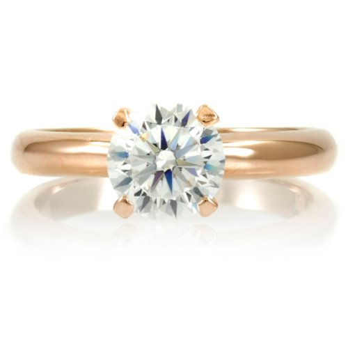 Serafina's Engagement Ring - Rose Gold Plated - Round Cut CZ 925 Sterling Silver, 1.25 Carat ( Emitations ring ) รูปที่ 1