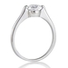 รูปย่อ Sterling Silver Round Cubic Zirconia CZ Solitaire Ring - Women's Engagement Wedding Ring ( BERRICLE ring ) รูปที่3