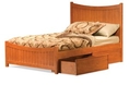 Manhattan Bed - Queen Matching Footboard with Flat Panel Underbed Storage by Atlantic Furniture 
