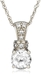 รูปย่อ Platinum Plated Sterling Silver "100 Facets Collection" Round Cubic Zirconia Pendant with Decorative Bale ( Amazon.com Collection pendant ) รูปที่1