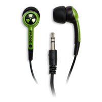 Ifrogz EarPollution Plugz - Headphones ( in-ear ear-bud ) - black, lime ( iFrogz Ear Bud Headphone ) รูปที่ 1
