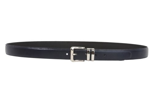 1 1/8 Inch Clamp On Double Loop Silver One Size Fits All Feather Edged Faux Leather Belt  รูปที่ 3