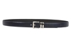 รูปย่อ 1 1/8 Inch Clamp On Double Loop Silver One Size Fits All Feather Edged Faux Leather Belt  รูปที่2