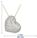 รูปย่อ 14k White, Yellow, or Rose Gold Diamond Pave Heart Pendant (5/8 cttw, I-J Color, I2-I3 Clarity) ( Amazon.com Collection pendant ) รูปที่5