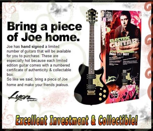 RARE - Joe Trohman Fall Out Boy Limited Edition Authentic Autographed Washburn Electric Guitar Pack Set ( Lyon by Washburn guitar Kits ) ) รูปที่ 1