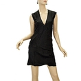 Sleeveless Open Cotton Tunic Dress Black ( Boulevard Casual Dress )