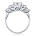 รูปย่อ Sterling Silver 925 Round Prong-Set Cubic Zirconia CZ 5-Stone Ring - Women's Engagement Wedding Ring ( BERRICLE ring ) รูปที่4