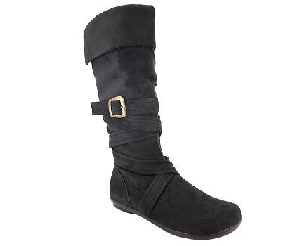 Strappy Slouch Buckle Boot 5.5 BLACK ( Riding shoe Glaze ) รูปที่ 1