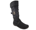 Strappy Slouch Buckle Boot 5.5 BLACK ( Riding shoe Glaze )