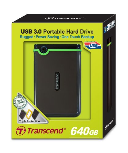 Transcend 640 GB 2.5-Inch USB 3.0 Military-Grade Shock Resistance Portable External Hard Drive for Mac and PC TS640GSJ25M3 ( Transcend Mobile ) รูปที่ 6