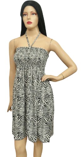 Animal Printed Party Wear Halter Tube Dress ( La Leela Casual Dress ) รูปที่ 1