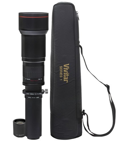 Vivitar 650-1300mm f/8-16 SERIES 1 Telephoto Zoom Lens with 2x Teleconverter (=650-2600mm) + Tripod + Case + Accessory Kit for Canon EOS Rebel XSi, XS, XTi, XT, T1i, 5D, 7D, 30D, 40D & 50D Digital SLR Cameras ( Vivitar Len ) รูปที่ 4