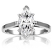 รูปย่อ Sonia's Signity CZ Engagement Ring - Marquise Cut - 925 Sterling Silver, 2 Carat ( Emitations ring ) รูปที่1