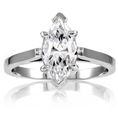 Sonia's Signity CZ Engagement Ring - Marquise Cut - 925 Sterling Silver, 2 Carat ( Emitations ring )