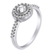 รูปย่อ 14k White Gold Rose Cut Diamond Ring (1/2 cttw, H-I Color, SI2 Clarity) ( Amazon.com Collection ring ) รูปที่2