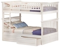 Columbia Full Over Full Bunk Bed with Raised Panel Underbed Storage by Atlantic Furniture 