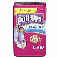 Huggies Pull-Ups Training Pants for Girls with Cool Alert, Jumbo Pack, Size 4T-5T 19 ea ( Baby Diaper Huggies ) รูปที่ 1