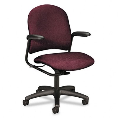 HON 4221BK62T Alaris 4220 Series Mid Back Swivel/Tilt Task Chair, Burgundy Upholstery (Burgundy) รูปที่ 1