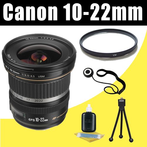 Canon EF-S 10-22mm f/3.5-4.5 USM Ultra- Wide SLR Lens for Canon EOS T3i, T2i, T1i, T3, 5D Mark II, 60D, 7D Digital SLR Cameras DavisMAX UV Bundle ( Canon Len ) รูปที่ 1