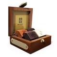 4 pcs Brown Deluxe Mahogany Chocolate Box ( zChocolat Chocolate Gifts )