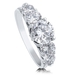 รูปย่อ Sterling Silver 925 Round Prong-Set Cubic Zirconia CZ 5-Stone Ring - Women's Engagement Wedding Ring ( BERRICLE ring ) รูปที่1