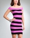 รูปย่อ bebe Off Shoulder Wide Stripe Dress ( bebe Night Out dress ) รูปที่1