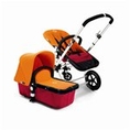 Bugaboo Cameleon Stroller - Red Base - Orange Fleece