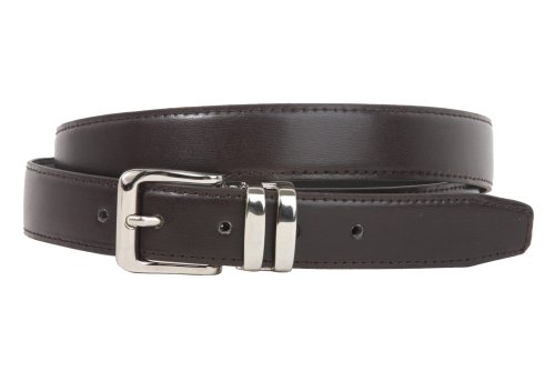 1 1/8 Inch Clamp On Double Loop Silver One Size Fits All Feather Edged Faux Leather Belt  รูปที่ 5
