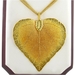 รูปย่อ Heart Shaped 24K Gold Overlay Leaf Pendant on Multi Chain Necklace ( SuperJeweler pendant ) รูปที่3