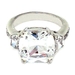 รูปย่อ Sterling Silver Classic Engagement Ring w/Cushion Radiant White CZ ( Alljoy ring ) รูปที่2