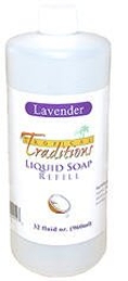 Organic Virgin Coconut Oil Liquid Soap Refill - 32 oz. - Lavender ( Coconut oil Tropical Traditions )