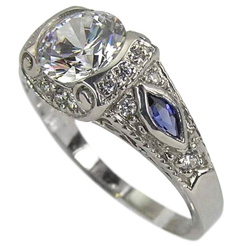 Antique Diamond Sapphire Ring ( Da'Carli ring ) รูปที่ 3