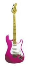 Main Street Double Cutaway Electric Guitar in Pink ( Main Street guitar Kits ) )