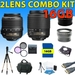รูปย่อ Nikon 18-55mm Vr Af-s Dx Nikkor Lens + Nikon 55-200mm Ed Af-s Dx Lens + 16gb Accessory Kit for Nikon D40, D60, D90 Dslr Cameras (5lens Pro Kit) ( Zm Len ) รูปที่1
