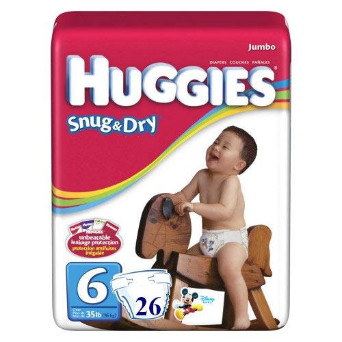 Huggies Baby Diapers, Snug & Dry, Size 6 (Over 35 lbs), Jumbo, 26 ct ( Baby Diaper Huggies ) รูปที่ 1