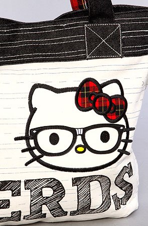 Loungefly The Hello Kitty I Love Nerds Handbag,Bags (Handbags/Totes) for Women ( Loungefly Hobo bag  ) รูปที่ 3