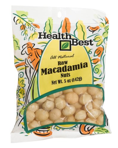Health Best Macadamia Nuts Raw, 5-Ounce Packages (Pack of 4) รูปที่ 1