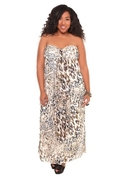 Torrid Plus Size Leopard Mesh Maxi Dress ( Torrid Casual Dress )