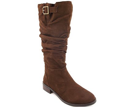 Slouchy Buckle Riding Boot 9 BROWN ( Riding shoe Bamboo ) รูปที่ 1
