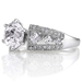 รูปย่อ Sterling Silver 925 Cubic Zirconia CZ Ring - Women's Engagement Wedding Ring ( BERRICLE ring ) รูปที่2
