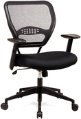 Office Star 5500 Space Air Grid Mid-Back Swivel Chair, Black, 20-1/2w x 19-1/2d x 42h (Black)